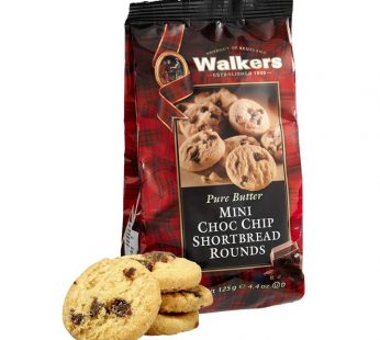 (1768XD) WALKERS MINI CHOC CHIP SHORTBREAD ROUNDS – 125G