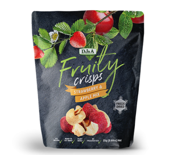 DJ&A FRUITY CRISPS (STRAWBERRY APPLE) – 25G