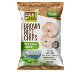 RICE UP POPPED BROWN RICE CHIPS (SOUR CREAM & ONION) – 60G