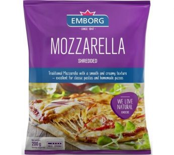 EMBORG MOZZARELLA SHREDDED – 200G