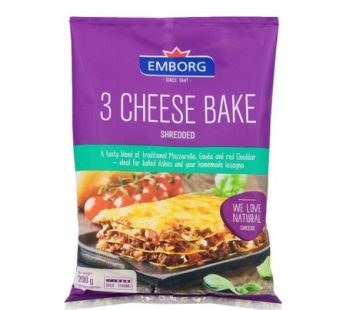 EMBORG 3 CHEESE BAKE SHREDDED – 200G