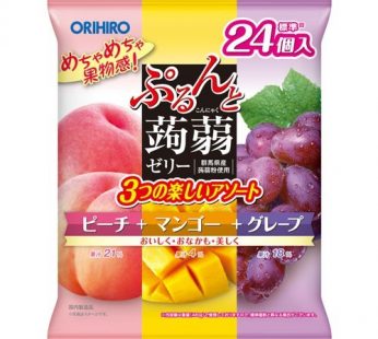 ORIHIRO POUCH KONJAC JELLY POUCH PEACH+MANGO+GRAPE – 510G