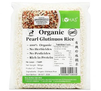 EA ORGANIC PEARL GLUTINOUS RICE – 500gm