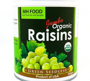 MH JUMBO ORGANIC GREEN RAISIN SEEDLESS – 300GM