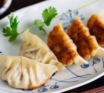 CENTURY EGG CORIANDER PORK DUMPLINGS