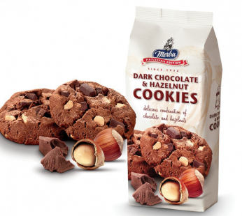 MERBA PATISSERIE DARK CHOCOLATE & HAZELNUT COOKIES – 200G